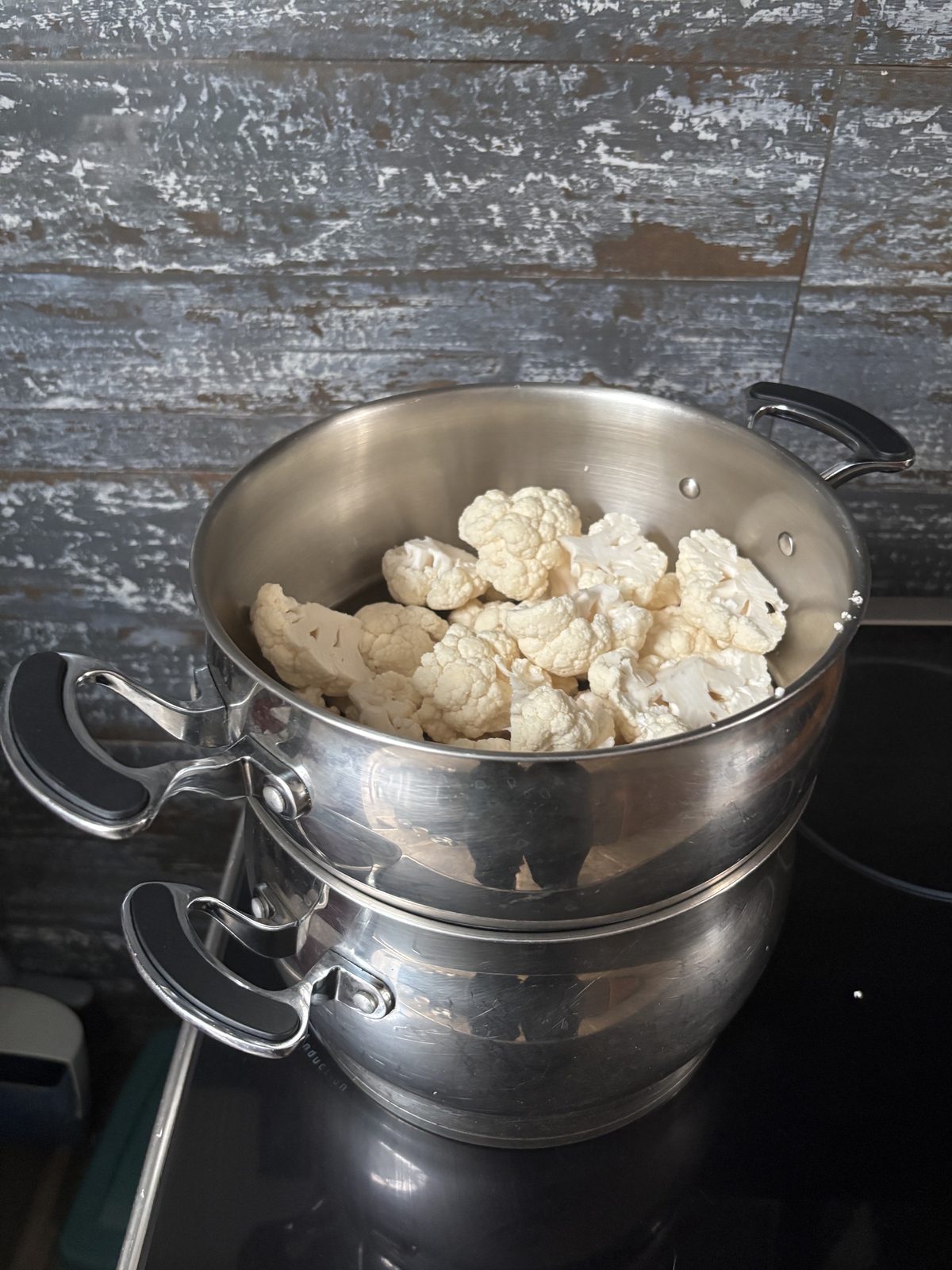 Étape 1 : Purée de chou-fleur à la noix de coco