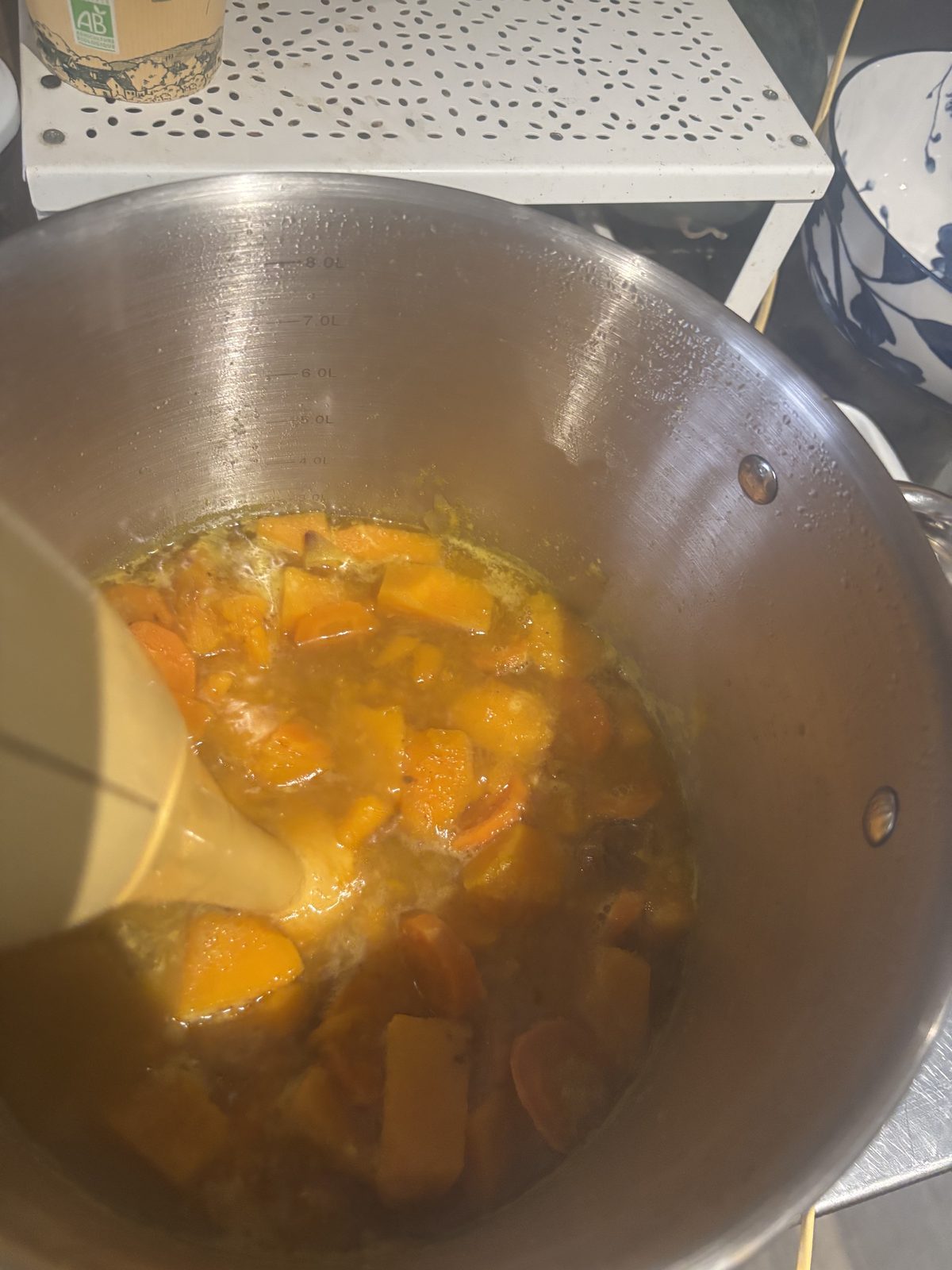 Étape 5 : Soupe au potimarron et aux marrons